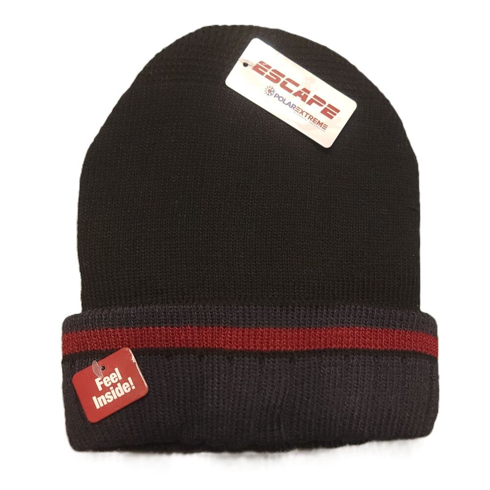 Polar Extreme Mens One Size Beanie Fleece Lined Insulated Thermal Cap Snow Hat